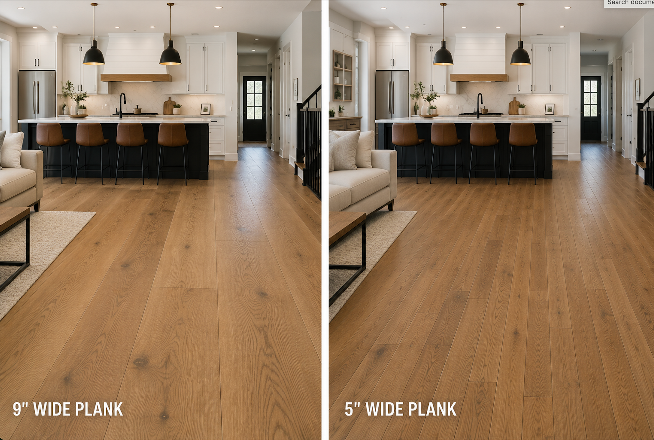 How Engineered Hardwood Width and Length Change the Look of a Floor